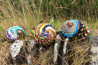 Painted pine cones