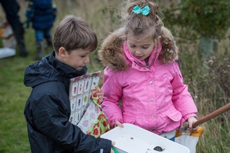 Children pond dipping wildlife trust