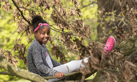 Girl in tree