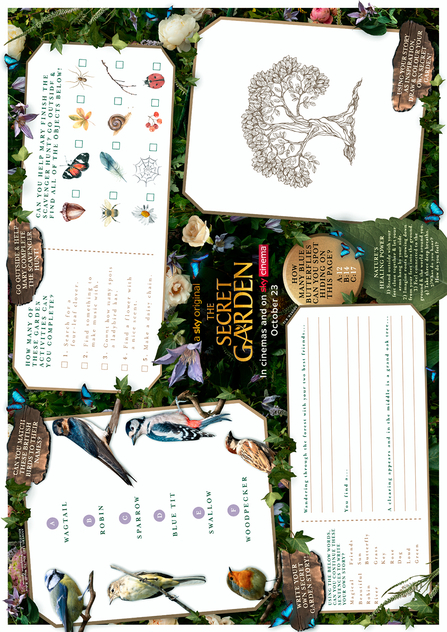 The Secret Garden activity sheet - outdoors