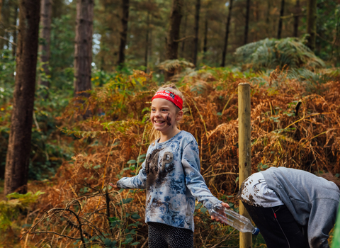 Child in woods