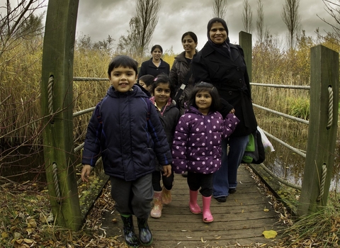 Family walking